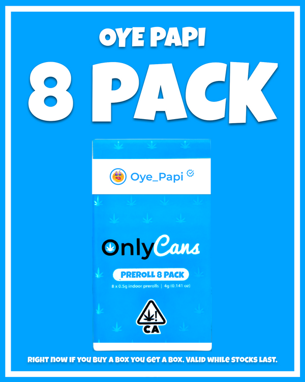 Case - OnlyCans - 4g - 8 PACK - Prerolls: Oye_Papi (Hybrid)