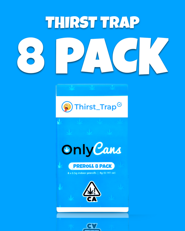 Case - OnlyCans - 4g - 8 PACK - Prerolls: Thirst_Trap (Indica)